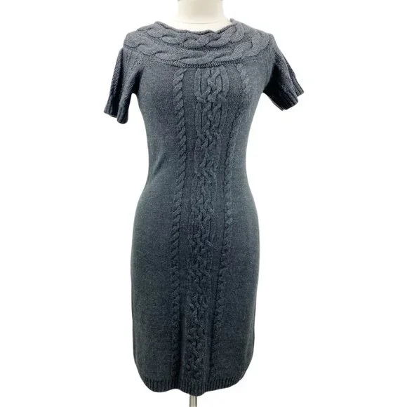 Calvin Klein | Dresses | Calvin Klein Cable Knit Sweater Dress Short Sleeve Round Neck Gray Merino Wool S | Poshmark Calvin Klein | Dresses | Calvin Klein Cable Knit Sweater Dress Short Sleeve Round Neck Gray Merino Wool S | Poshmark